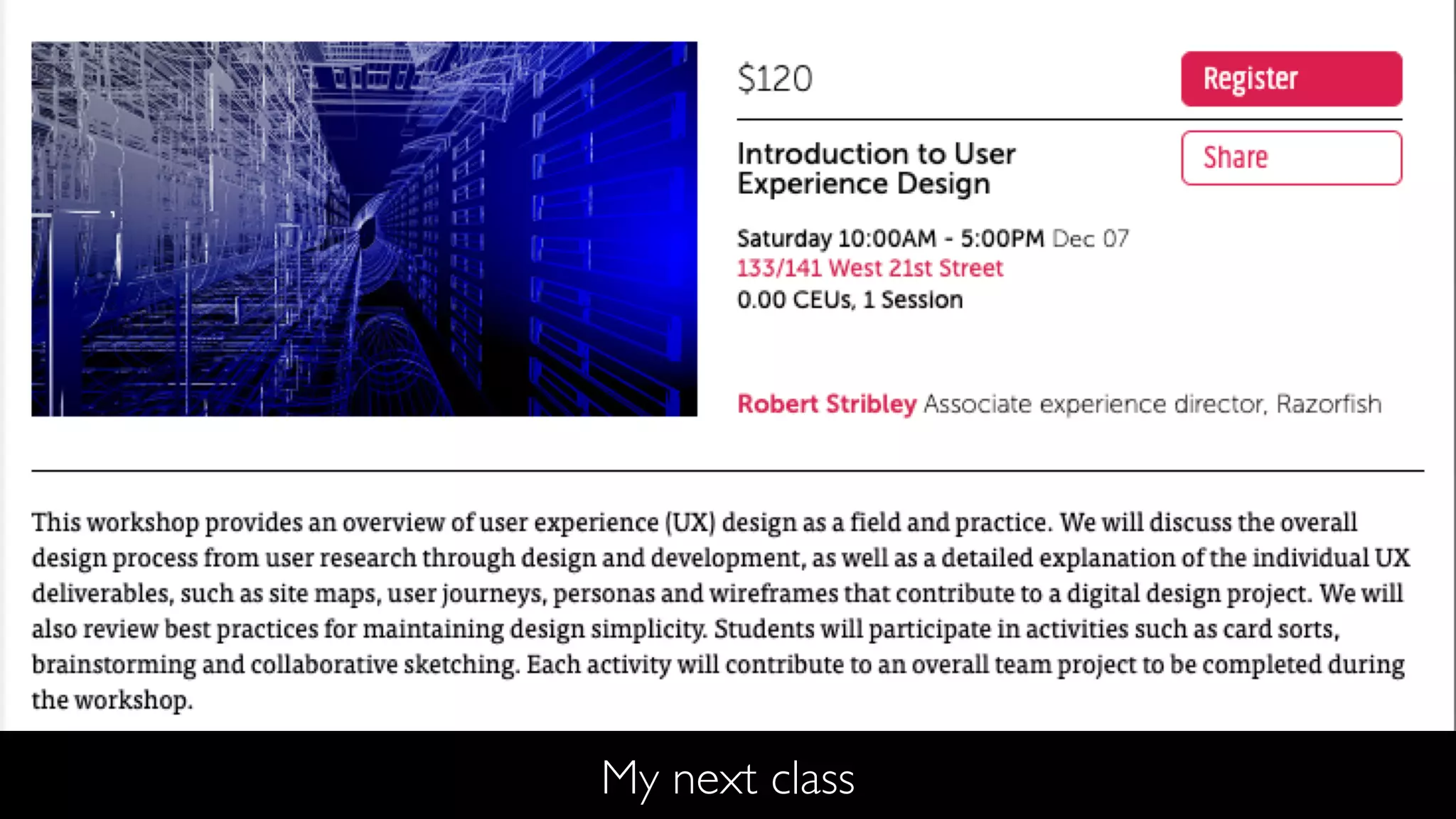 stay tuned
My next class
 