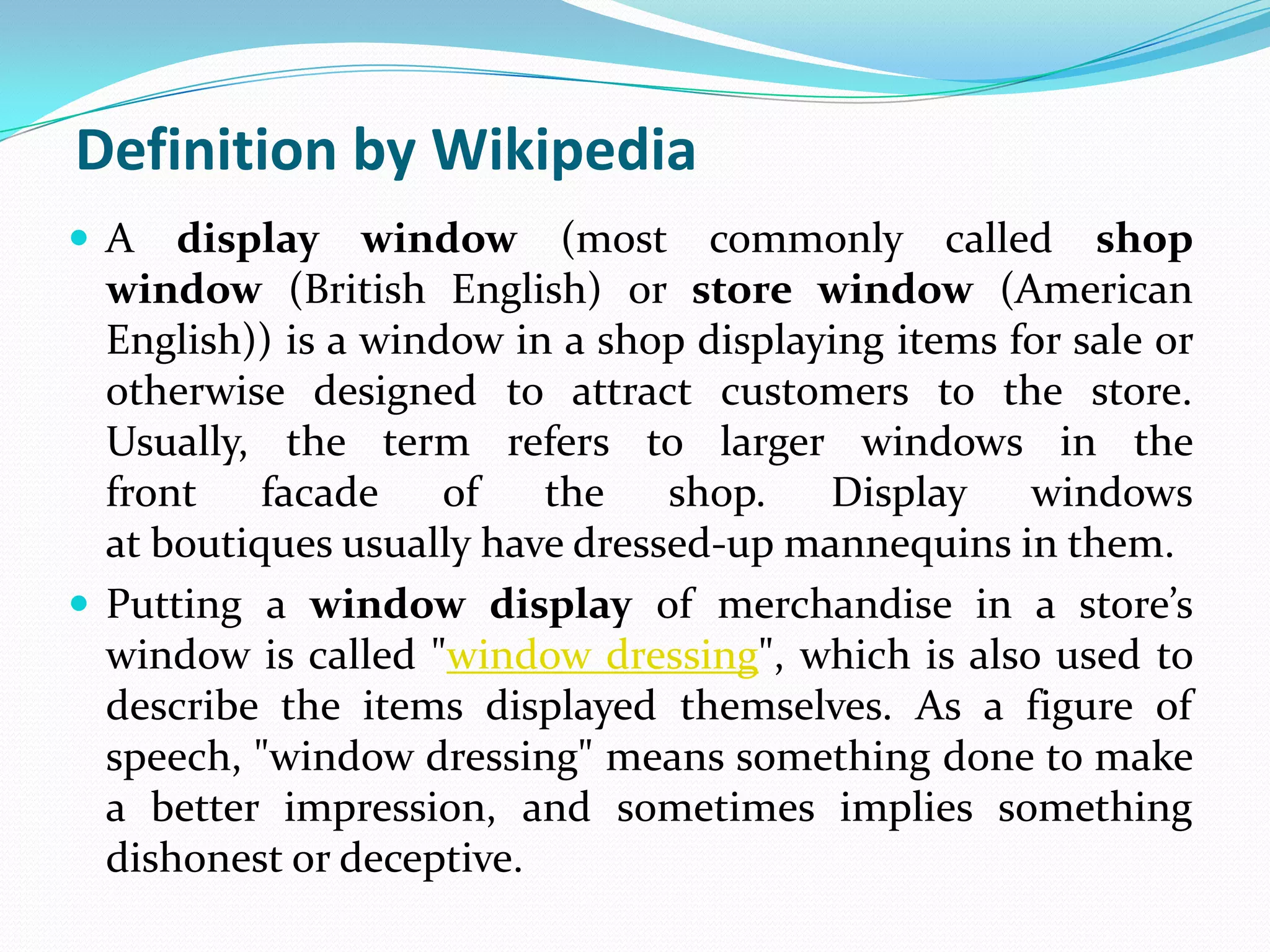 Guidelines for store design and display windows h&m | PPTX