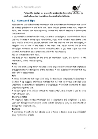 Guidelines for technical writing documents | PDF