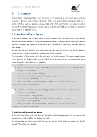 Guidelines for technical writing documents | PDF