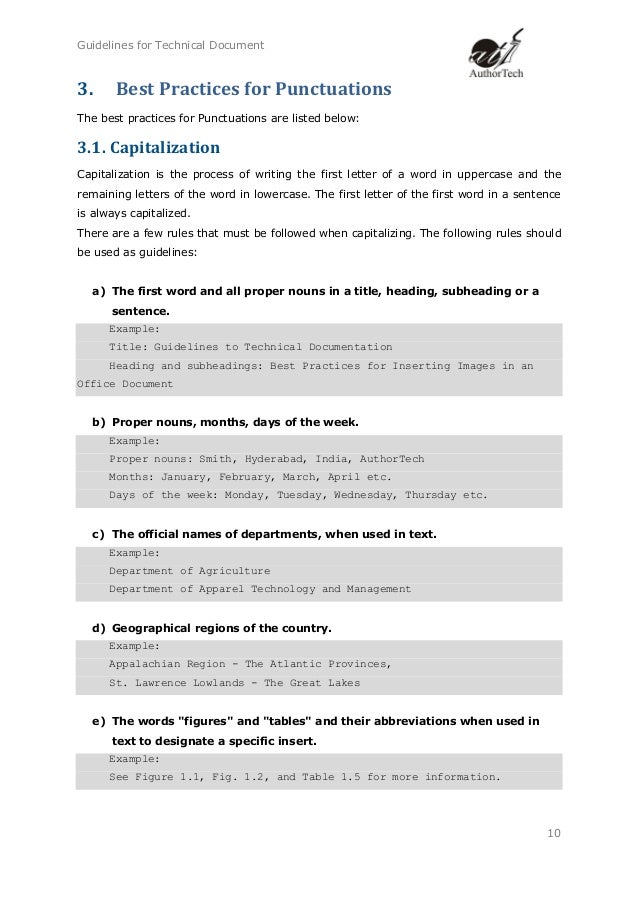 Technical writing style guide picture