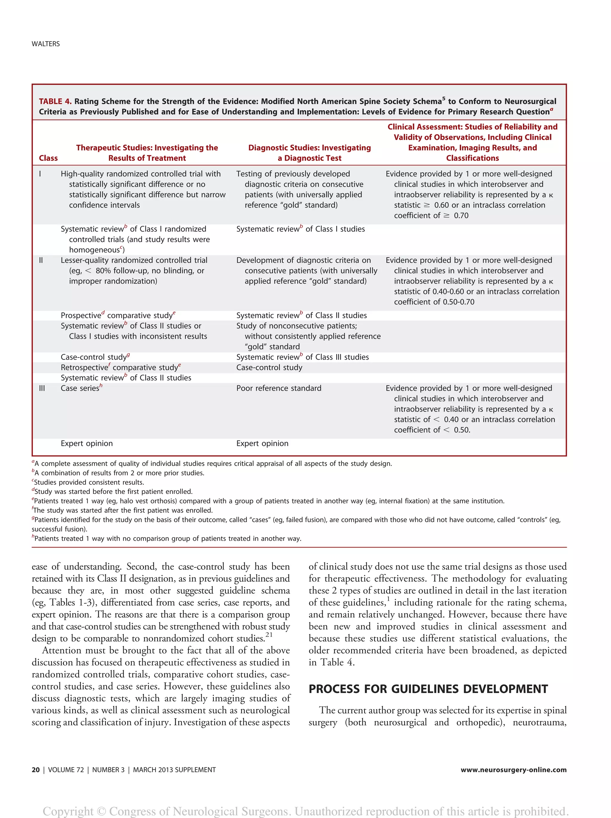 Guidelines for the management of acute cervical spine and spinal cord ...