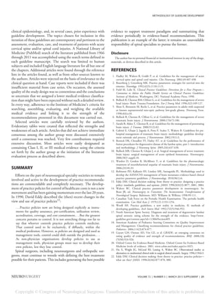 Guidelines for the management of acute cervical spine and spinal cord ...