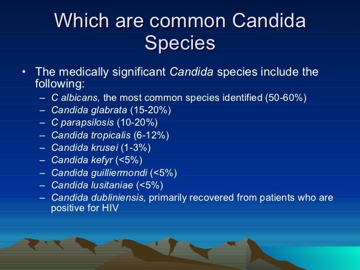 Guidelines for the management of candidiasis