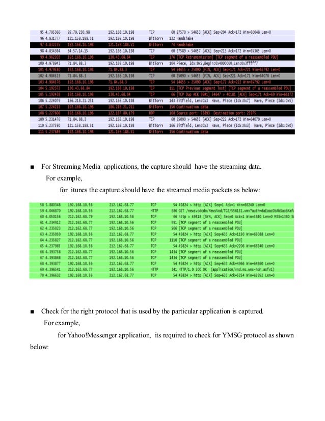 Guidelines for the pcap final