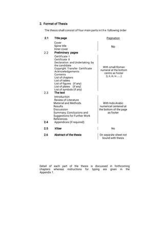 Guidelines for thesis preparation 2018 | PDF