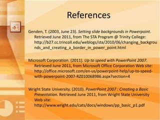 Guidelines for using power point
