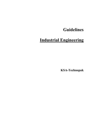 Guidelines industrial engineering | PDF