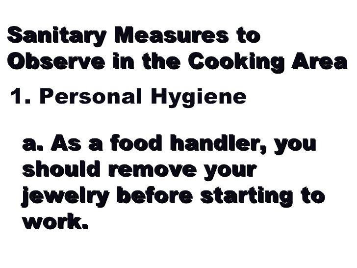 Guidelines in the cooking laboratory for printing