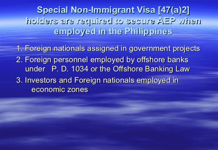 guidelines visa employment in Guidelines the employment of issuance alien