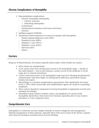 Guidelines mng hemophilia | PDF