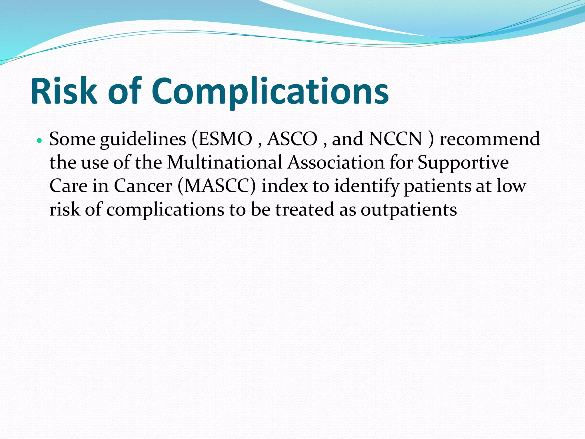 Guidelines of febrile neutropenia | PPTX