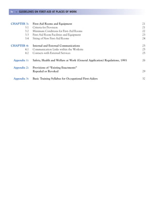 First Aid Building Standards Pdf Guidelines on first aid at places of work | PDF