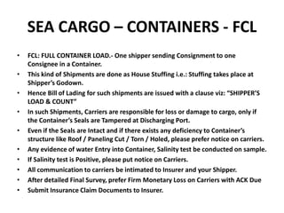 Load Consignment Guidelines on insurance claims | PPTX