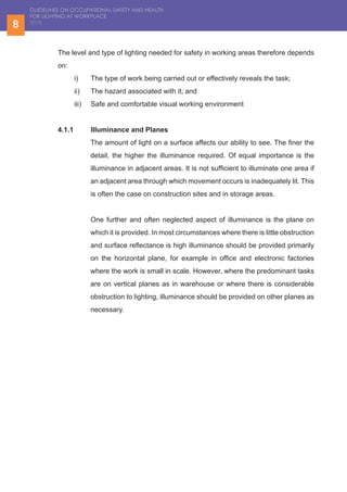 Guidelines on osh for lighting at workplace.pdf versi bi | PDF