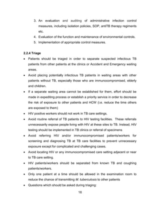 Guidelines on prevention and management of tuberculosis for hc ws in ...