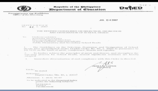 Guidelines On Promotion On Administrative Position