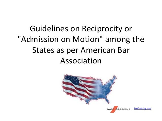 State Bar Reciprocity Chart