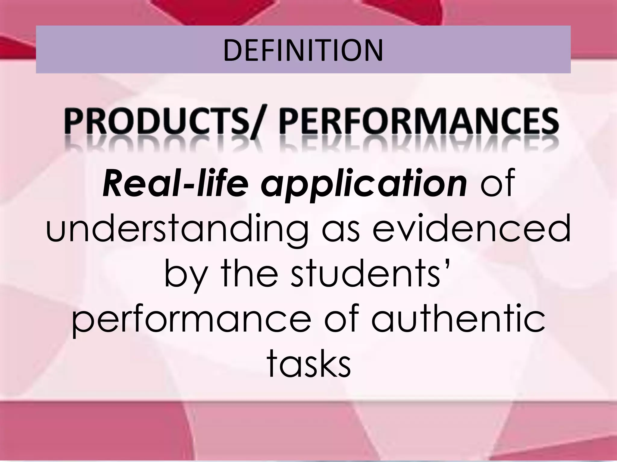 Guidelines on the assessment & rating of learning under the K to 12 ...