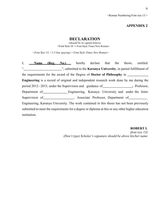 Guidelines ph,d thesis | PDF