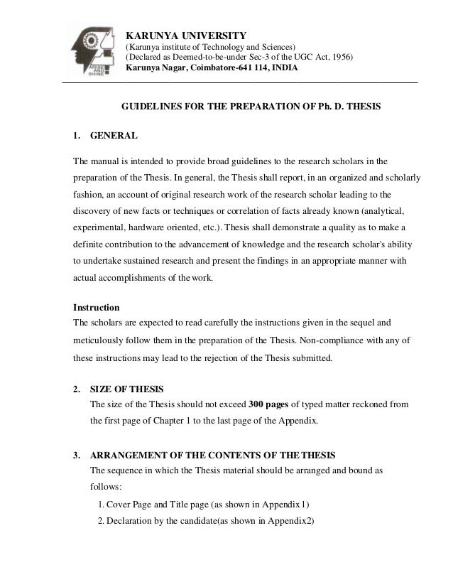 Phd thesis requirements