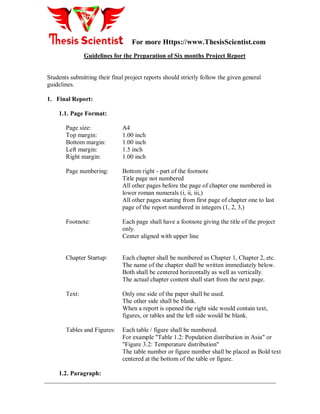 Project report format computer science | PDF