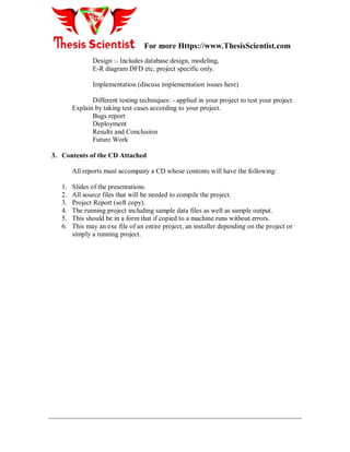 Project report format computer science | PDF | Career Planning | Careers