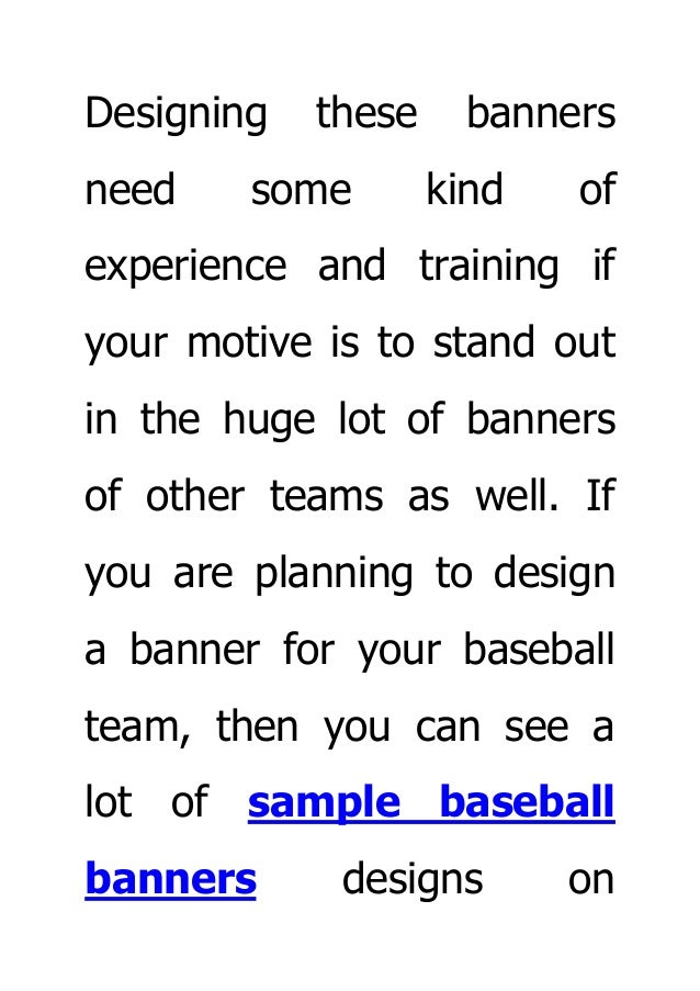 Guidelines To Design A Sports Banner