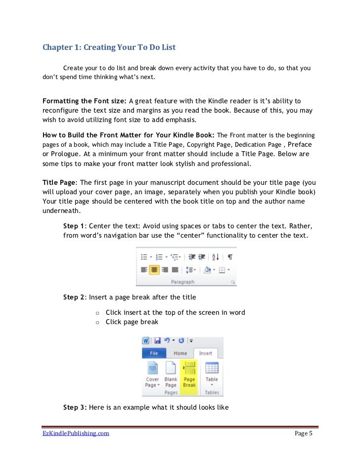 how to make a title page for a book