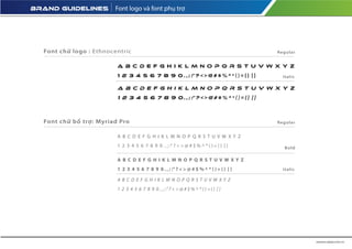 Font logo và font phụ trợ
 