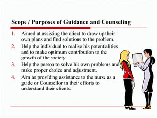 Scope / Purposes of Guidance and Counseling
 