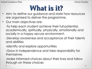 Guidance Resource Example Guidence and counselling plan final 1 | PPT