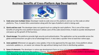 Business Benefits of Cross-Platform App Development
1. Code once runs multiple times: Developer needs to code once on this...