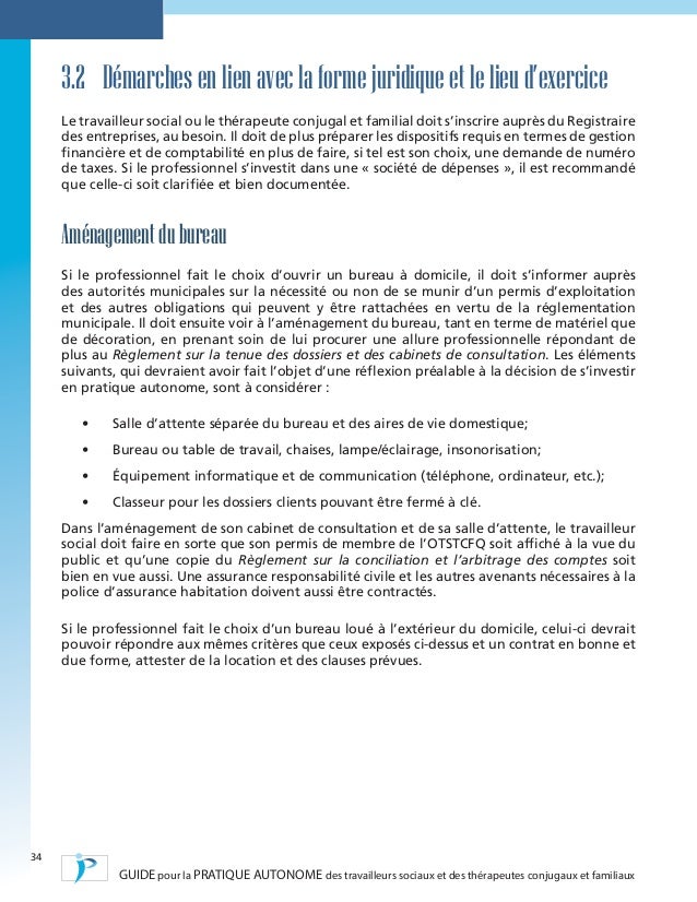 Guide Pour La Pratique Autonome Des Travailleurs Sociaux Et Des Thera