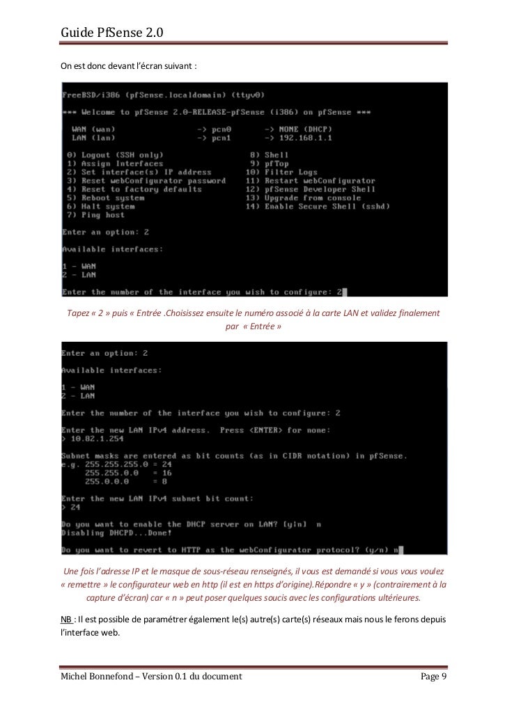 Guide pfsense
