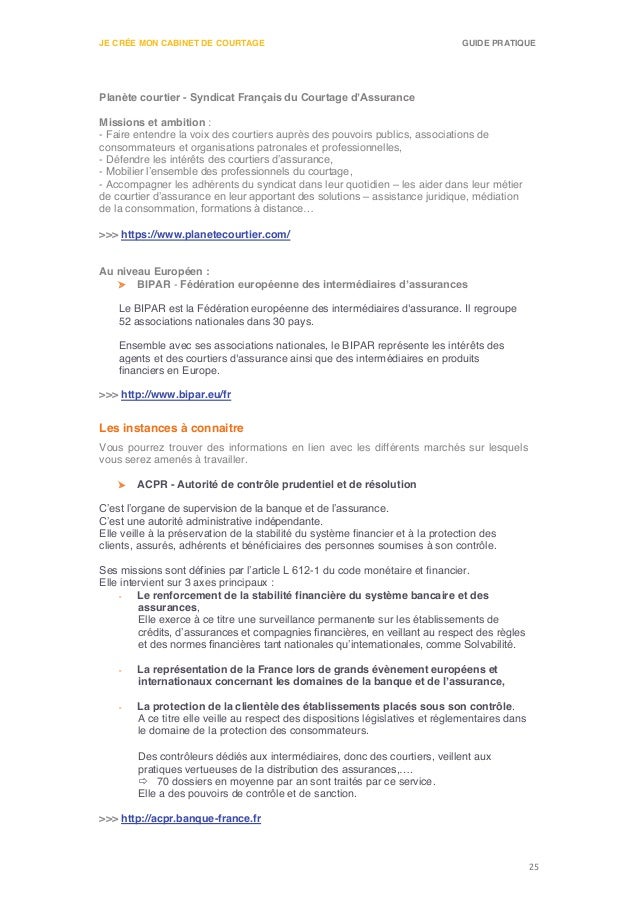 GUIDE PRATIQUE je crée mon de courtage