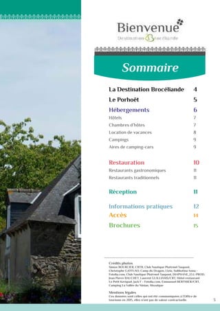 A la découverte d’Evriguet...
Eglise Saint-Méen, dans le bourg
Datant de 1865, cette église néogothique possède un
clocher transformé au 20ème
siècle. Il renferme trois cloches
dont la plus ancienne, de 1744, porte les noms de ses
parrains et marraines, Marie Joseph Toussaint de
Trécésson et Dame Perrine Marie Catherine de Coëtlogon.
On dit que Saint-Méen protègerait Evriguet contre la foudre.
Fontaines Saint-Joseph et Saint-Méen, route de
Guilliers
A la sortie du bourg, en direction de Guilliers, se trouvent,
sur la droite deux fontaines : La première, à côté du lavoir,
est dédiée à Saint-Joseph. La seconde est vouée à Saint-
Méen, invoqué pour les maladies de peau.
Des maisons de caractère, au bourg
Dans la rue Pontuan, se trouvent deux maisons datant du
17ème
siècle. La première comporte des "trous de boulins"
servant de pigeonnier. La seconde possède des sablières
sculptées qui proviendraient d'une ancienne chapelle,
aujourd'hui disparue.
Une autre belle maison, face à la mairie, date du 17ème
siècle. Une tour existait jadis à l'arrière.
Devant le porche de l'église, une maison datant de 1712.
A la découverte de Guilliers...
Etang de Château Trô
Guéthennoc, Vicomte du Porhoët, y établit son château en
l'an 1000, sur le haut du rocher surplombant l’étang. Il
délaissa rapidement cette demeure pour aller en construire
une autre, l’actuel château de Josselin.
Château Trô est alors repris par ses serviteurs. Le dernier
seigneur du lieu, aurait tout perdu en jouant aux cartes... Au
terme de la Seconde Guerre Mondiale, le lieu est exploité
comme carrière. Il n'existe donc plus aucune trace du
château.
1
1
1
2
 
