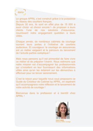 Guide pratique APRIL Je crée mon cabinet de courtage | PDF
