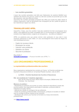 Guide pratique APRIL Je crée mon cabinet de courtage | PDF