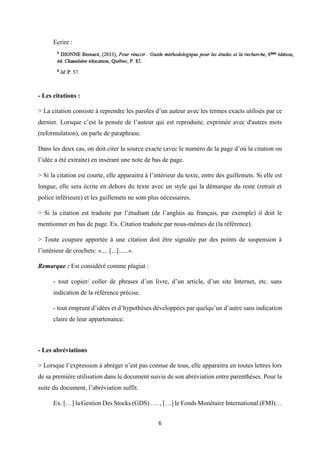 Guide Pratique Pour La Redaction Du Memoire De Fin D Etudes