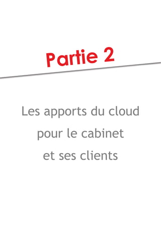 Les apports du cloud
pour le cabinet
et ses clients
 