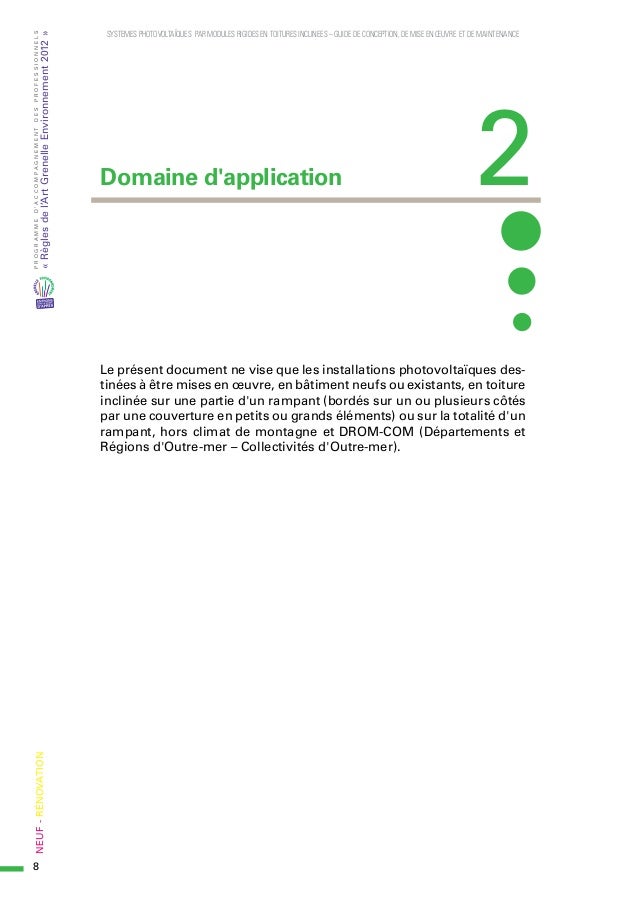Guide Rage Systemes Photovoltaiques Pour Toitures Inclinees - 