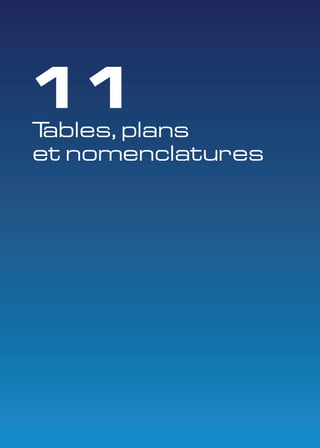 11 
Tables, plans 
et nomenclatures 
 