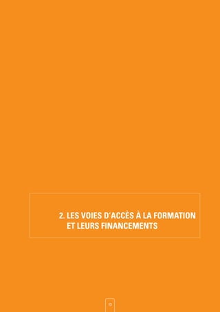 SOMMAIRE
2. LES VOIES D’Accès à LA FORMATION
ET LEURS FINANCEMENTS
13
 