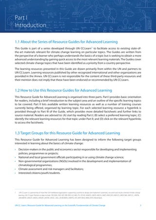 Resource Guide for Advanced Learning on the Scientific Fundamentals of ...