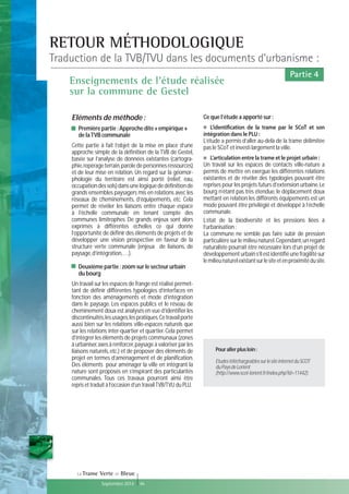 Comment intégrer la Trame Verte et Bleue dans les documents d'urbanisme et les opérations d'aménagement ? Guide pratique d...