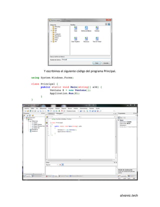 GUI desde un proyecto blanco con Sharp Develop | PDF