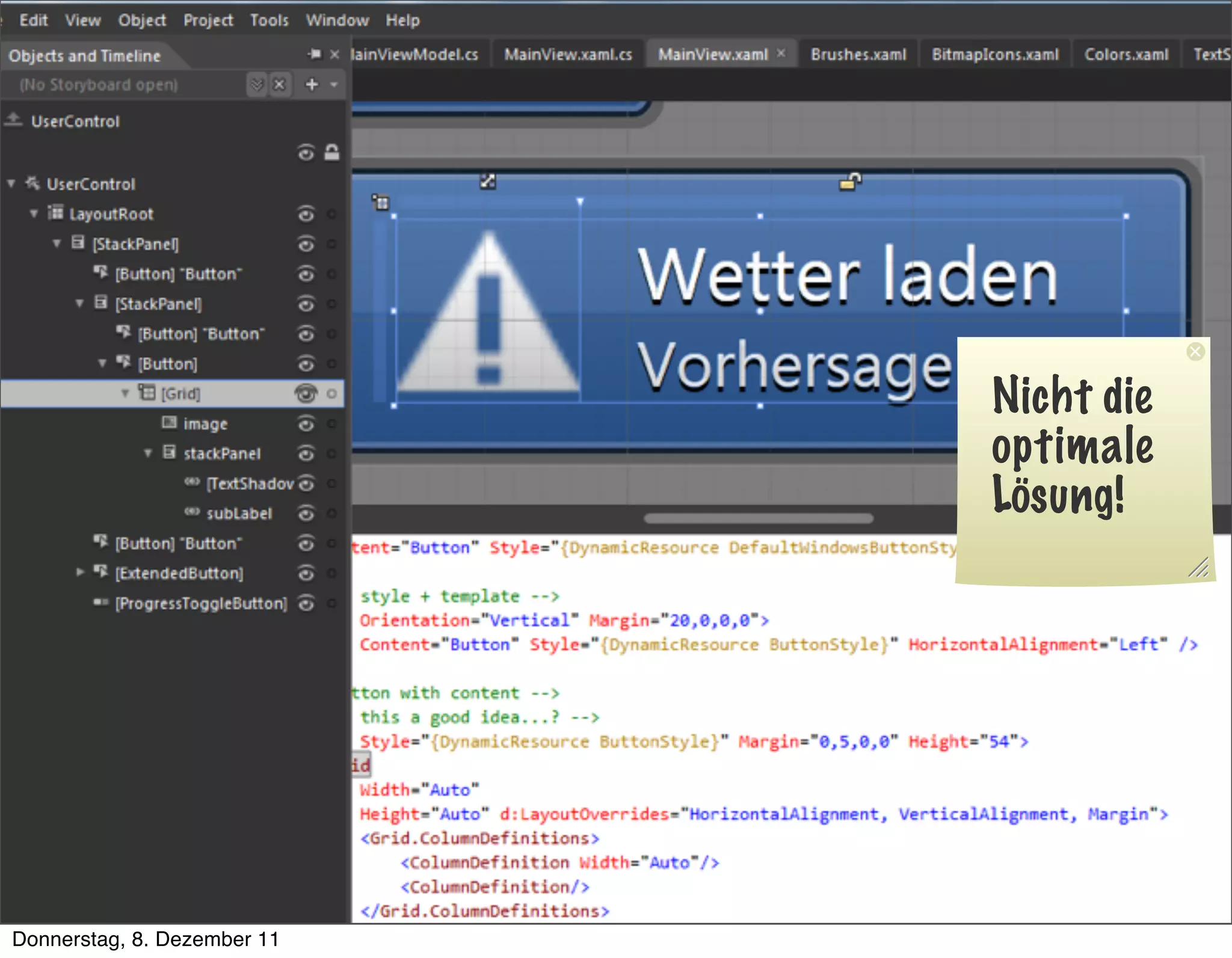 THE CONFERENCE
                                                                                                                                                         FOR BETTER USER INTERFACES





                 Umsetzung


                                                                                                                                                                                                                                                             Nicht die
                                                                                                                                                                                                                                                             optimale
                                                                                                                                                                                                                                                             Lösung!








         Sponsoren:                                                                                                                                                  Veranstalter:
   Donnerstag, 8. Dezember 11
 