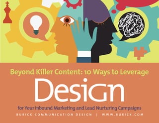 for Your Inbound Marketing and Lead Nurturing Campaigns
Beyond Killer Content: 10 Ways to Leverage
DesiGnB U R I C K C O M M U N I C A T I O N D E S I G N | W W W . B U R I C K . C O M
 