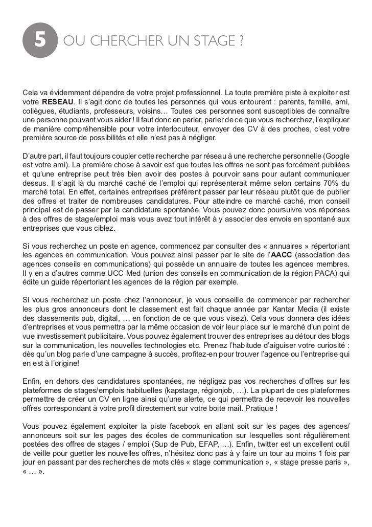 COMMENT TROUVER UN STAGE?